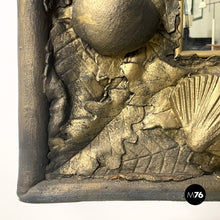 Load image into Gallery viewer, Wall mirror with square foam rubber frame, 1980s