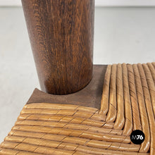 Load image into Gallery viewer, Wood and straw chairs by Georges Robert, 1950s