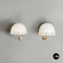 Load image into Gallery viewer, Murano glass wall lamps by Leucos, 1980s