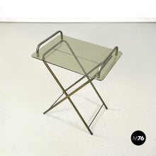 Load image into Gallery viewer, Brass and crystal service table, 1960s