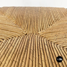 Load image into Gallery viewer, Wood and straw chairs by Georges Robert, 1950s