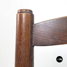 Load image into Gallery viewer, Wood and straw chairs by Georges Robert, 1950s