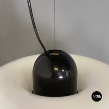 Load image into Gallery viewer, White and black plexiglass chandelier by Harvey Guzzini, 1970s