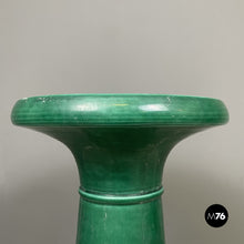 画像をギャラリービューアに読み込む, Green ceramic columns or pedestals, 1930s