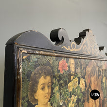 Load image into Gallery viewer, Wooden screen with collage, 1800s