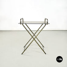 Load image into Gallery viewer, Brass and crystal service table, 1960s