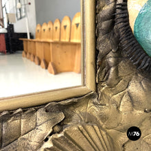 Load image into Gallery viewer, Wall mirror with square foam rubber frame, 1980s