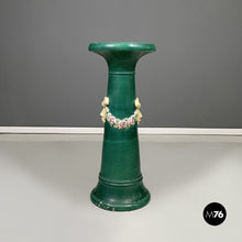 画像をギャラリービューアに読み込む, Green ceramic columns or pedestals, 1930s