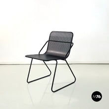 画像をギャラリービューアに読み込む, Black metal chair, 1980s