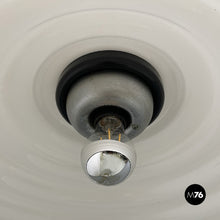 Load image into Gallery viewer, White and black plexiglass chandelier by Harvey Guzzini, 1970s