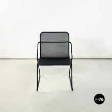 画像をギャラリービューアに読み込む, Black metal chair, 1980s