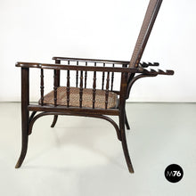 Load image into Gallery viewer, Thonet armchair with reclining backrest, early 1900s