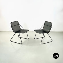 Carica l'immagine nel visualizzatore di Gallery, Black metal chairs, 1980s