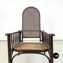 Load image into Gallery viewer, Thonet armchair with reclining backrest, early 1900s
