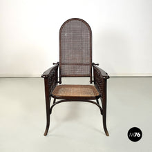 Load image into Gallery viewer, Thonet armchair with reclining backrest, early 1900s
