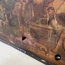 Load image into Gallery viewer, Wooden screen with collage, 1800s