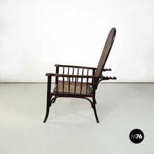 Load image into Gallery viewer, Thonet armchair with reclining backrest, early 1900s