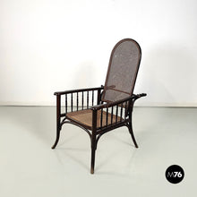 Load image into Gallery viewer, Thonet armchair with reclining backrest, early 1900s