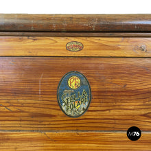 画像をギャラリービューアに読み込む, Wooden icebox Stella Polare by G. Saracco Asti, early 1900s
