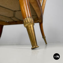 Load image into Gallery viewer, Wooden armchairs with decorated fabric, 1960s