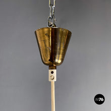 画像をギャラリービューアに読み込む, Fluted glass chandelier, 1950s