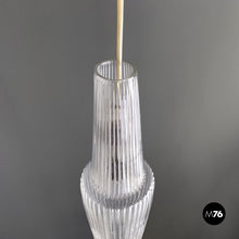 画像をギャラリービューアに読み込む, Fluted glass chandelier, 1950s