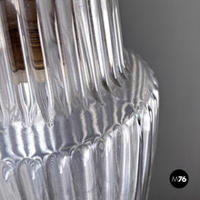 画像をギャラリービューアに読み込む, Fluted glass chandelier, 1950s