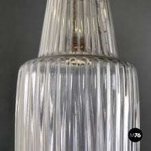 画像をギャラリービューアに読み込む, Fluted glass chandelier, 1950s