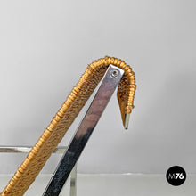 画像をギャラリービューアに読み込む, Rattan and metal armchair by Lyda Levi, 1970s