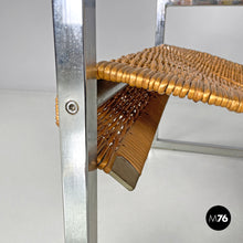 画像をギャラリービューアに読み込む, Rattan and metal armchair by Lyda Levi, 1970s