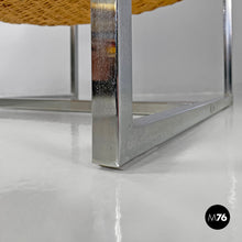 画像をギャラリービューアに読み込む, Rattan and metal armchair by Lyda Levi, 1970s