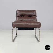 Charger l'image dans la galerie, Brown faux leather armchairs Pixi by Gillis Lundgren for Ikea, 1970s