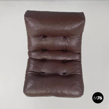 Charger l'image dans la galerie, Brown faux leather armchairs Pixi by Gillis Lundgren for Ikea, 1970s