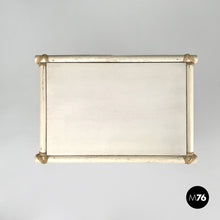 画像をギャラリービューアに読み込む, Rattan and white wood coffee table by Mcguire, 1960s