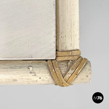 画像をギャラリービューアに読み込む, Rattan and white wood coffee table by Mcguire, 1960s