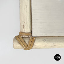 画像をギャラリービューアに読み込む, Rattan and white wood coffee table by Mcguire, 1960s