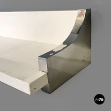 画像をギャラリービューアに読み込む, White lacquered wood shelf by D.I.D., 1980s
