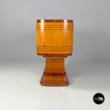 画像をギャラリービューアに読み込む, Wooden bar cabinet with mirrored doors, 1930s