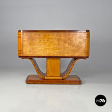 画像をギャラリービューアに読み込む, Wooden bar cabinet with mirrored doors, 1930s