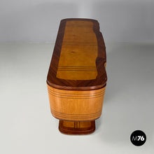 画像をギャラリービューアに読み込む, Wooden bar cabinet with mirrored doors, 1930s