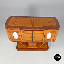 画像をギャラリービューアに読み込む, Wooden bar cabinet with mirrored doors, 1930s