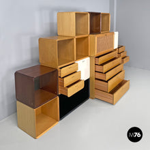 画像をギャラリービューアに読み込む, Modular wooden bookcase Samara by Derk Jan de Vries for Maisa, 1970s