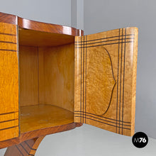 画像をギャラリービューアに読み込む, Wooden bar cabinet with mirrored doors, 1930s