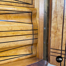 画像をギャラリービューアに読み込む, Wooden bar cabinet with mirrored doors, 1930s