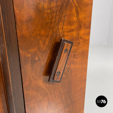 画像をギャラリービューアに読み込む, Wooden bar cabinet with red interior and inlay decorations, 1930s