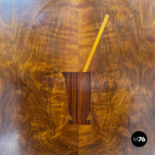 画像をギャラリービューアに読み込む, Wooden bar cabinet with red interior and inlay decorations, 1930s