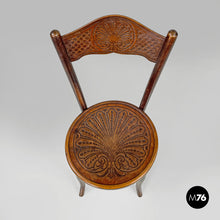 Load image into Gallery viewer, Mundus wooden chairs with decoration, early 1900s