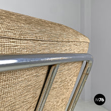 Load image into Gallery viewer, Bauhaus armchair in chromed metal and light brown fabric, 1940s