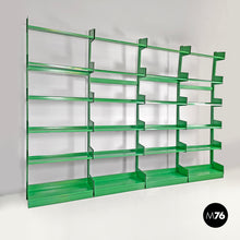 Load image into Gallery viewer, Green metal bookcase, 1970s