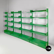 Load image into Gallery viewer, Green metal bookcase, 1970s